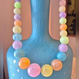 Vintage Multi-coloured Pastel Beaded Necklace